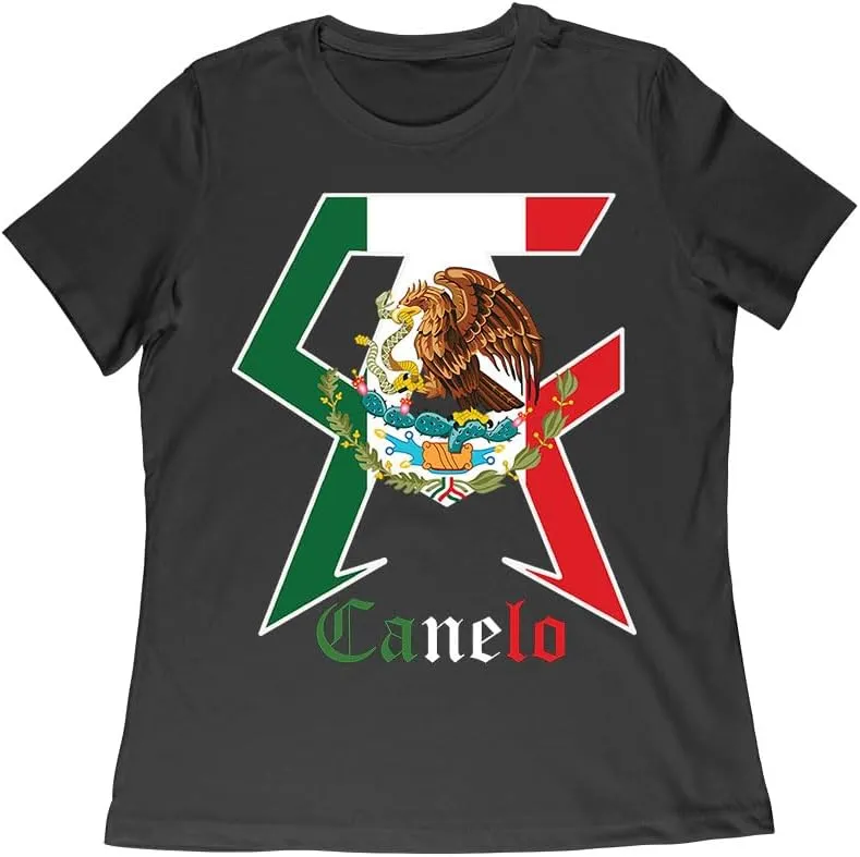 Canelo Alvarez Boxing T-Shirt - Bold Mexican Flag C and A Design