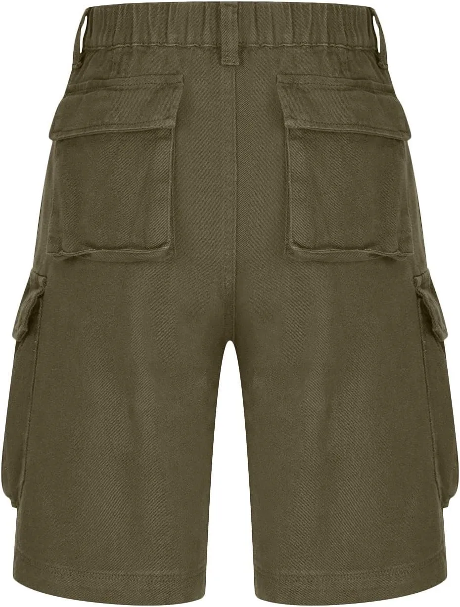 Cargo Shorts Women Plus Size Wide Leg Hiking Cargo Jogger Shorts High Waist Tactical Shorts Y2K Urban Work Shorts