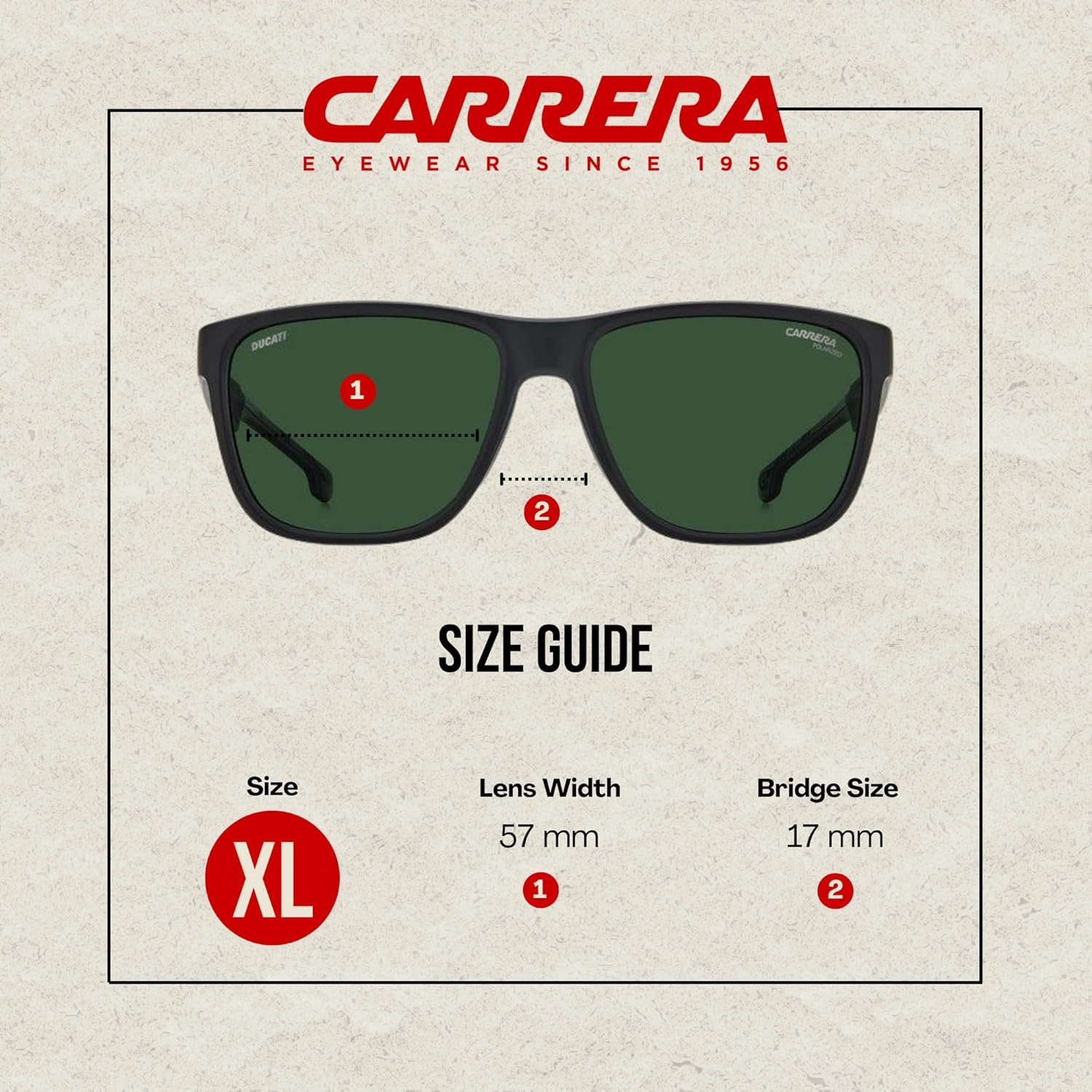 Carrera-Ducati CA003/S Square Sunglasses for Men   BUNDLE With Designer iWear Complimentary Eyewear Kit