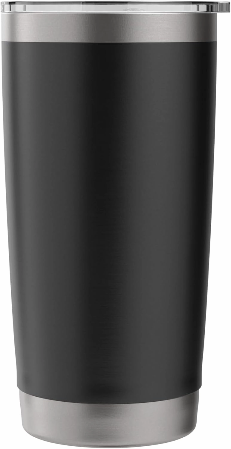 Cartoon Bald Eagle with Paint Splashes and Serious Look Stainless Steel Insulated Tumbler