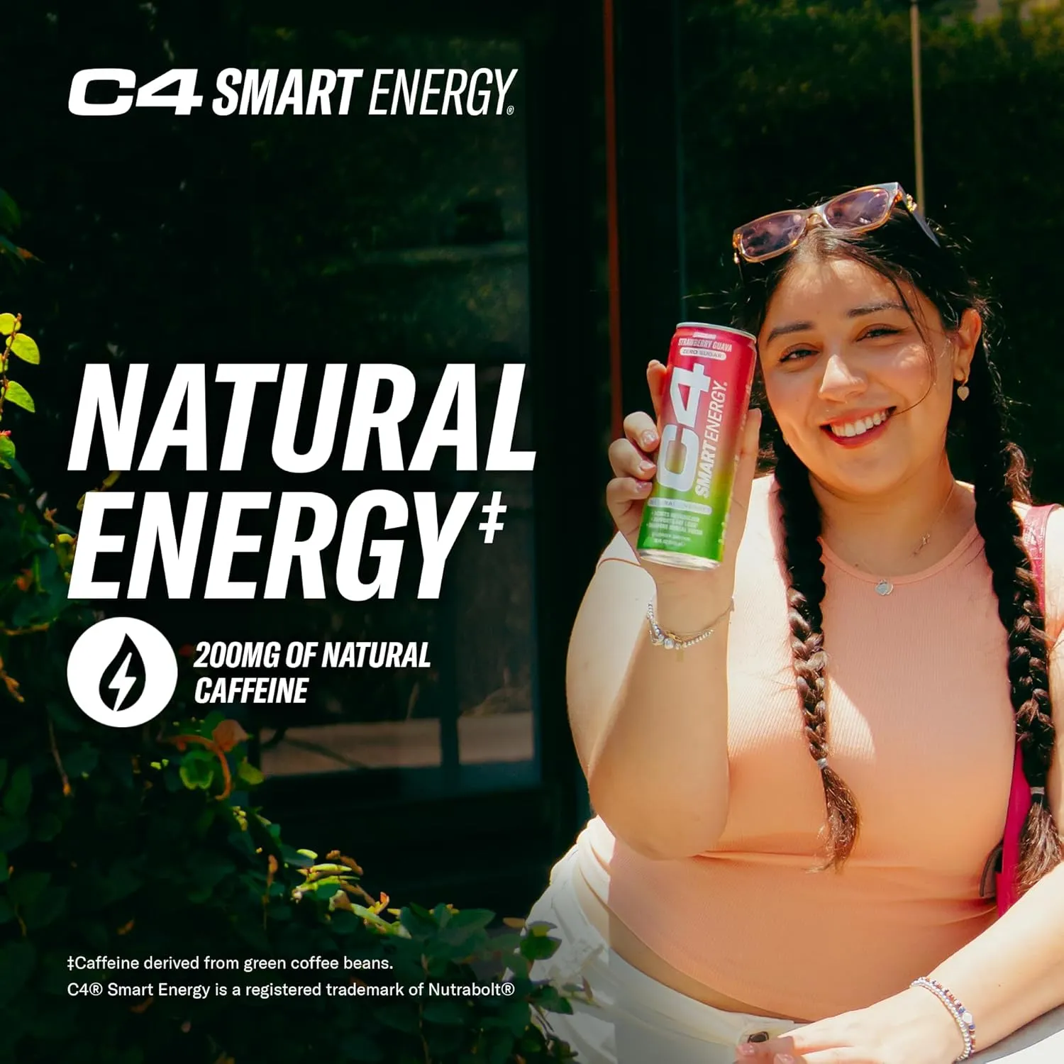 Cellucor C4 Smart Energy Drink – Boost Focus and Energy with Zero Sugar, Natural Energy, and Nootropics - 200mg Caffeine - Cherry Berry Lime (12oz Pack of 12)