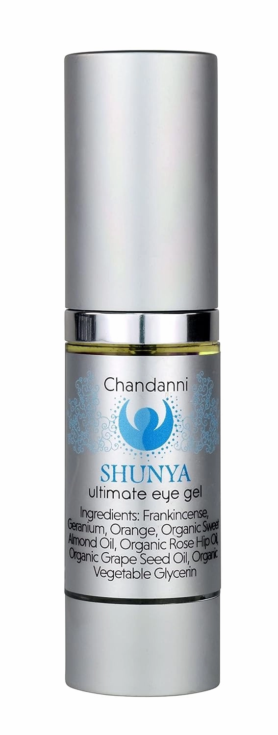 Chandanni Organics Shunya Ultimate Eye Gel for Dark Circles, Puffiness, Wrinkles and Fine Lines Infused with Rosehip & Sweet Almond Oil For Men & Women 3oz