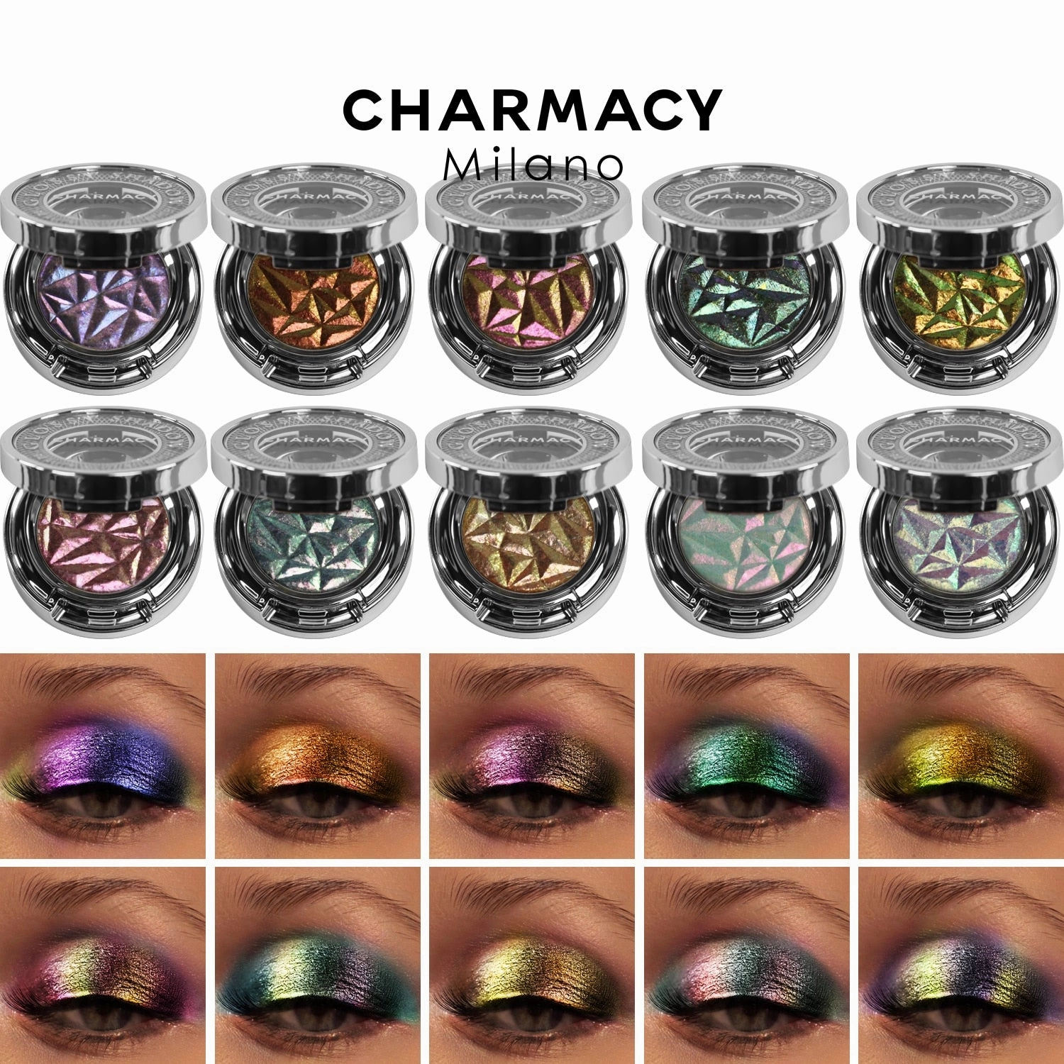 CHARMACY Duochrome Long-lasting Eyeshadow Palette High Quality
