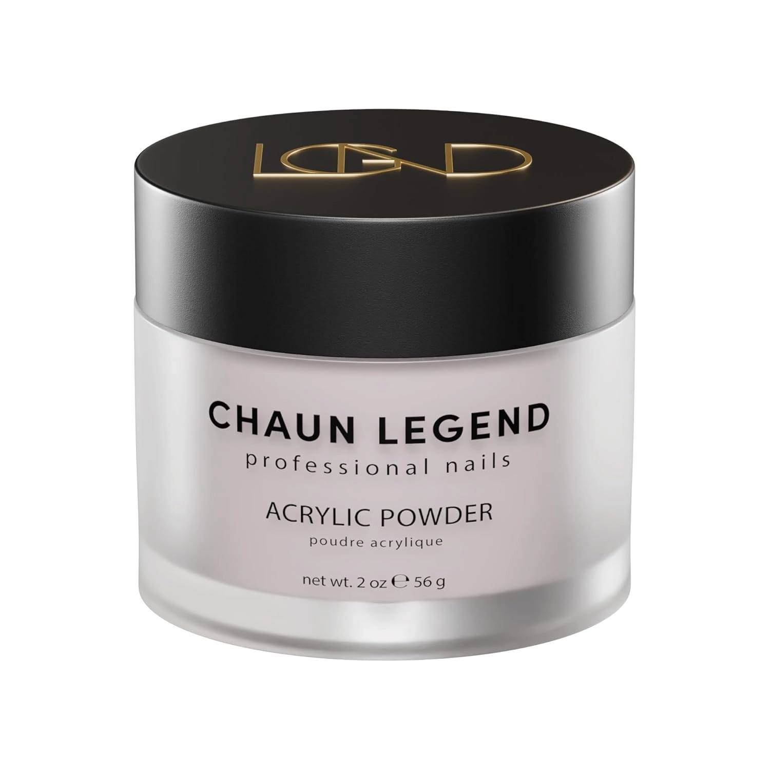 Chaun Legend Acrylic Powder, 2oz Long Lasting Salon Quality, Bubble Free, Self Leveling Professional Manicures, Fake Nails, Carving & Extensions, Radiant Rosewater