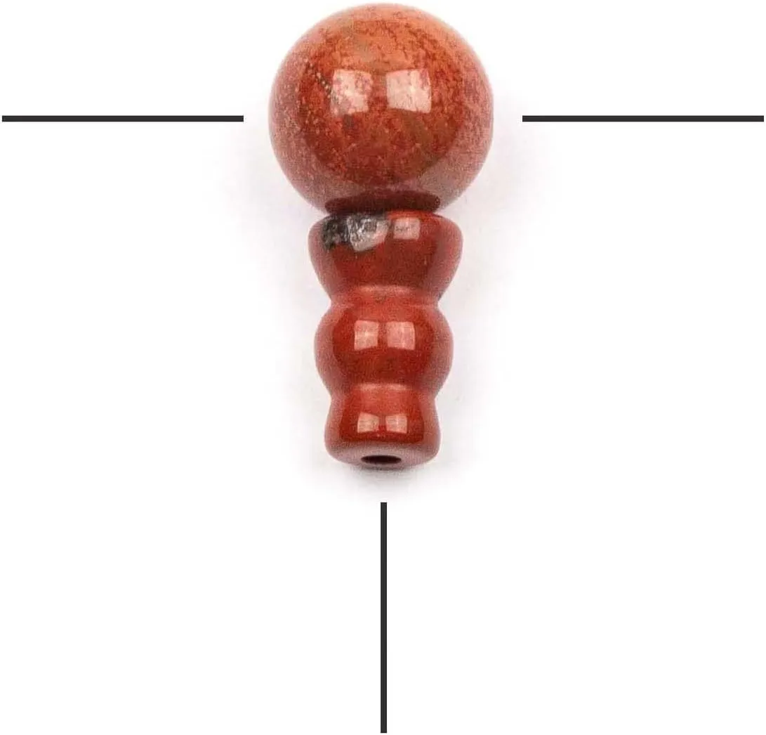 Cherry Blossom Beads Red Jasper 10mm Guru Bead with 7x10mm Tower - 3 Sets per Bag
