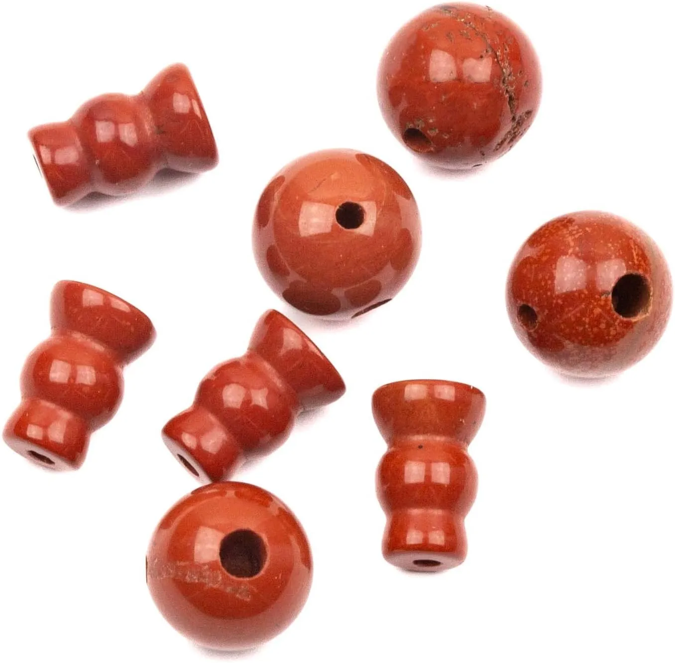 Cherry Blossom Beads Red Jasper 10mm Guru Bead with 7x10mm Tower - 3 Sets per Bag