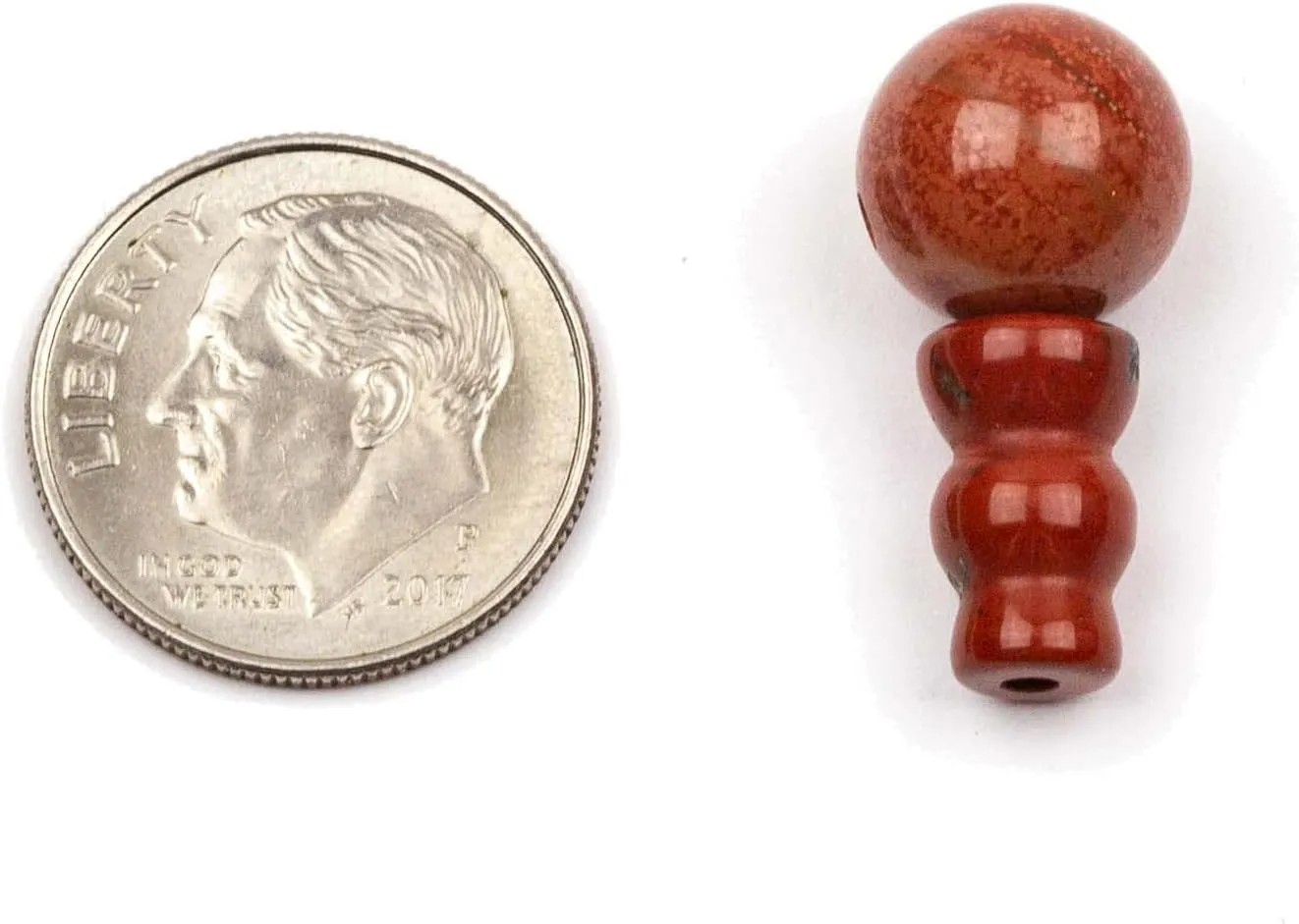 Cherry Blossom Beads Red Jasper 10mm Guru Bead with 7x10mm Tower - 3 Sets per Bag