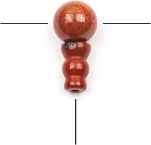 Cherry Blossom Beads Red Jasper 10mm Guru Bead with 7x10mm Tower - 3 Sets per Bag