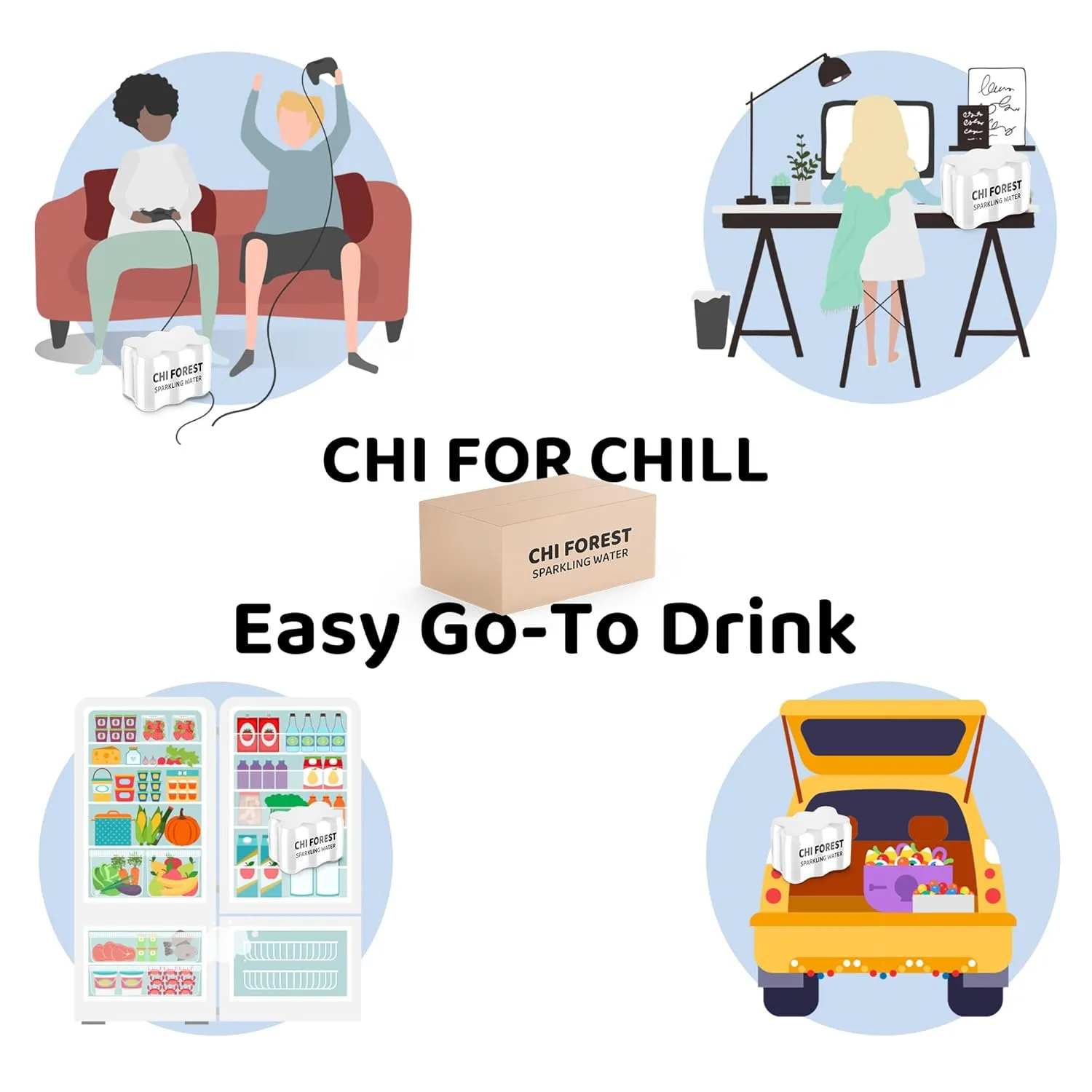 CHI FOREST White Peach Sparkling Water (11.15 oz* 24)…