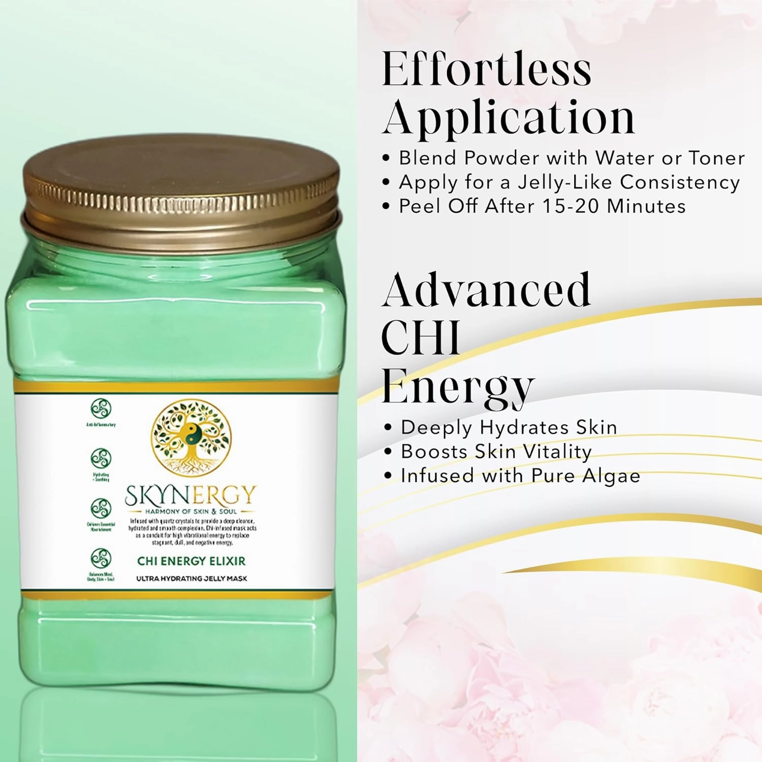 Chi Energy Elixir Jelly Face Mask | HydroGlo Jelly Mask for Skin Hydration | Radiance and Reduced Pigmentation | Vajafacial Jelly Mask | 12 Applications (30 Fl Oz)