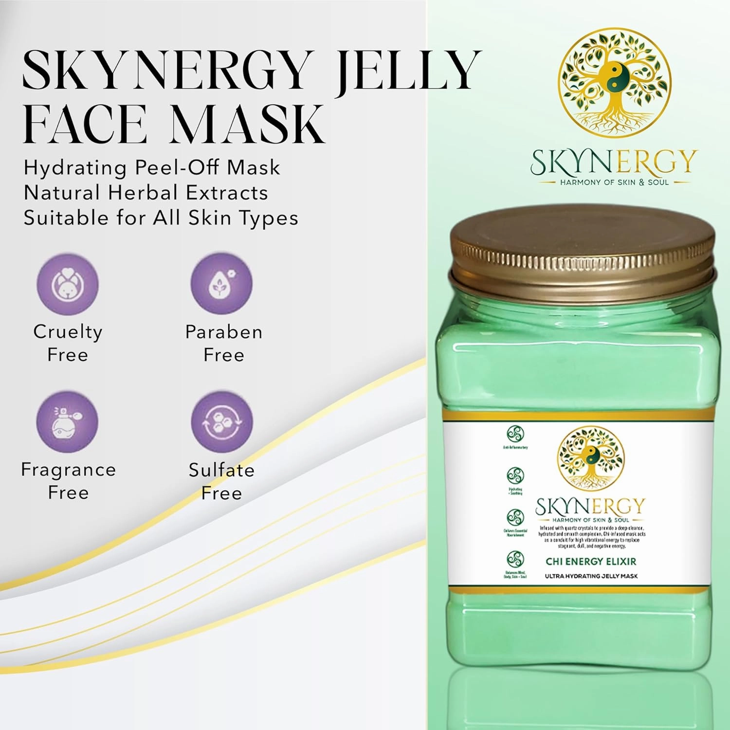 Chi Energy Elixir Jelly Face Mask | HydroGlo Jelly Mask for Skin Hydration | Radiance and Reduced Pigmentation | Vajafacial Jelly Mask | 12 Applications (30 Fl Oz)