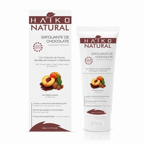 Chocolate Body Scrub with Cocoa Extract, Peach Seed Powder & Vitamin E. Exfoliates, Nourishes & Revitalizes Skin. Non-Greasy & Paraben-Free - 2.7 FL.OZ / 80g
