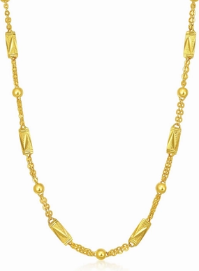 CHOW SANG SANG 999.9 24K Solid Gold Chain Necklace for Women Size 50cm 82570N Price-by-Weight 22.08g Gold