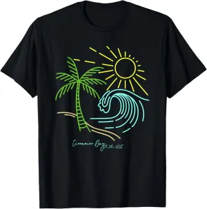 Cinnamon Bay St. John USVI Bright Simple Minimal Line Art T-Shirt