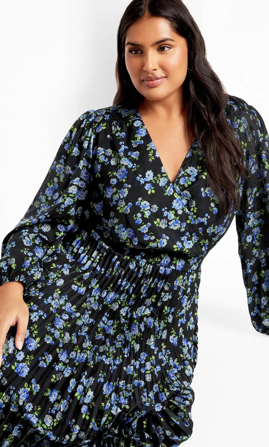 City Chic Women's Plus Size Dress Finley Pleat