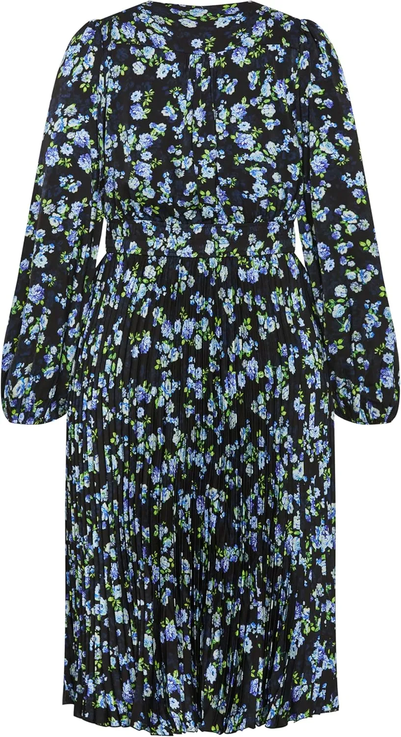 City Chic Women's Plus Size Dress Finley Pleat