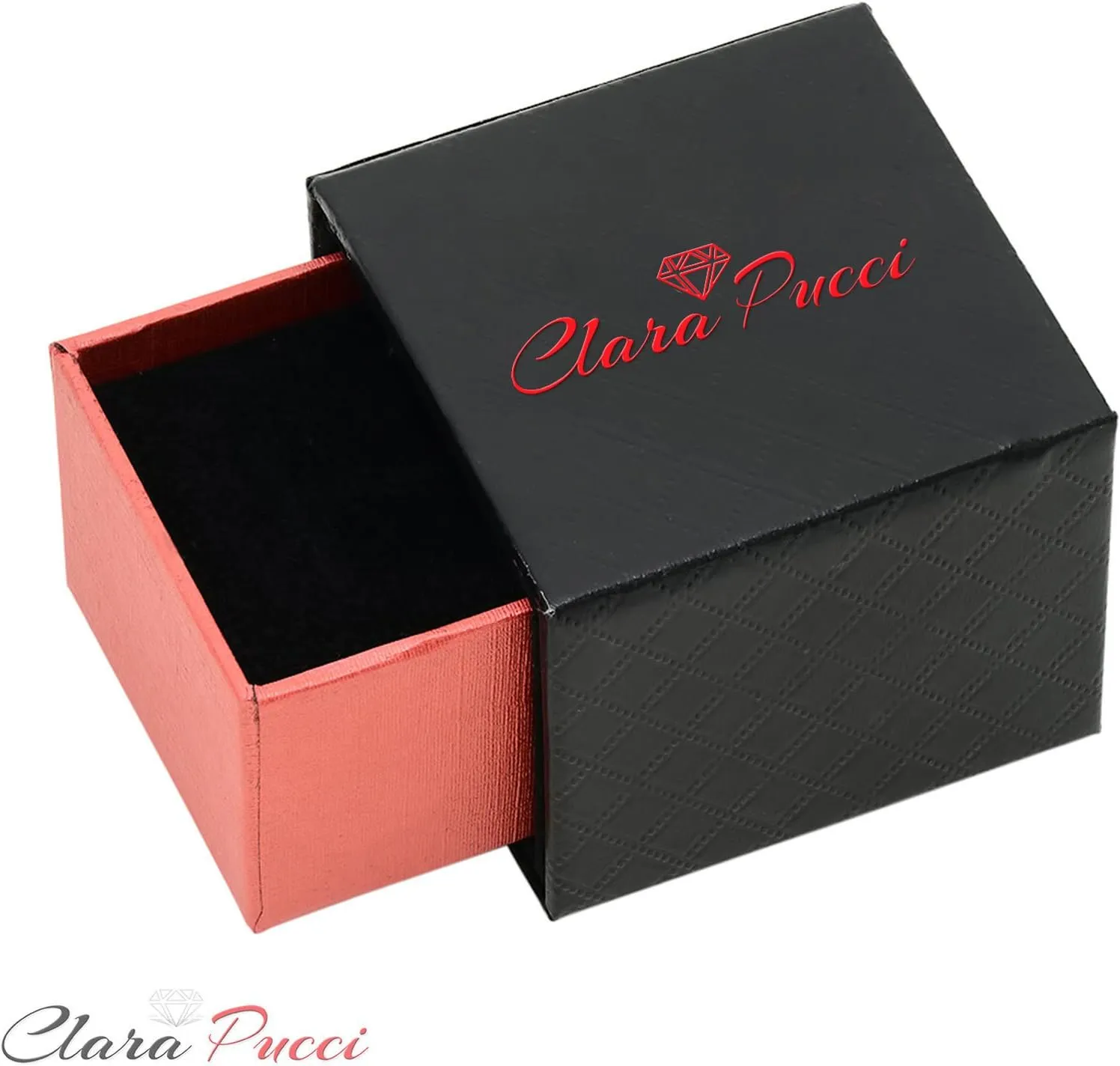 Clara Pucci Natural Diamond Engagement or Promise Ring for Women – Three–Stone, 1.88 tcw Emerald Cut in 18K Solid Gold (White, Yellow, or Rose)