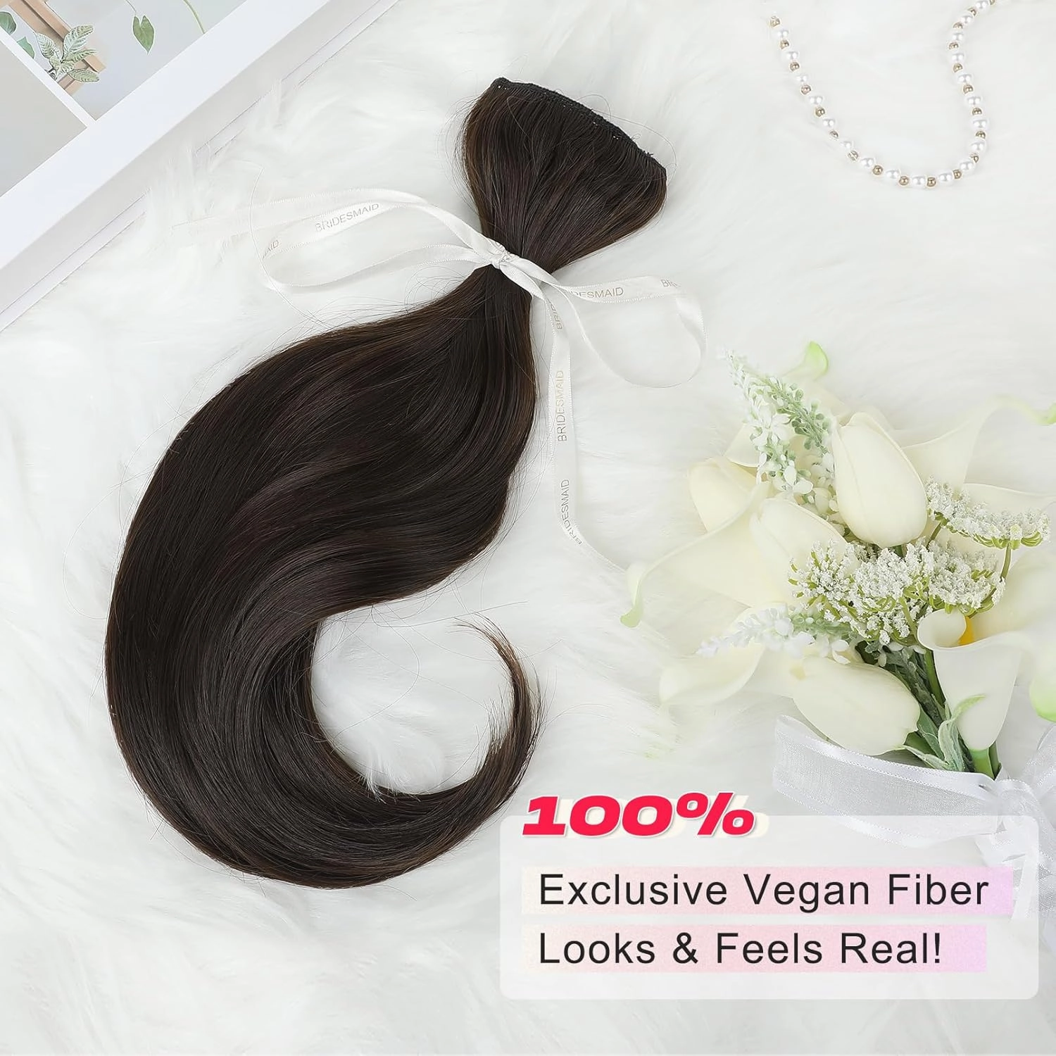 Clip in Hair Extensionss, 4PCS Hair Extensions 14" Short Layered Cut Hair Extensions Invisible Lace Weft Natural Soft Hairpieces for Women - Black Brown