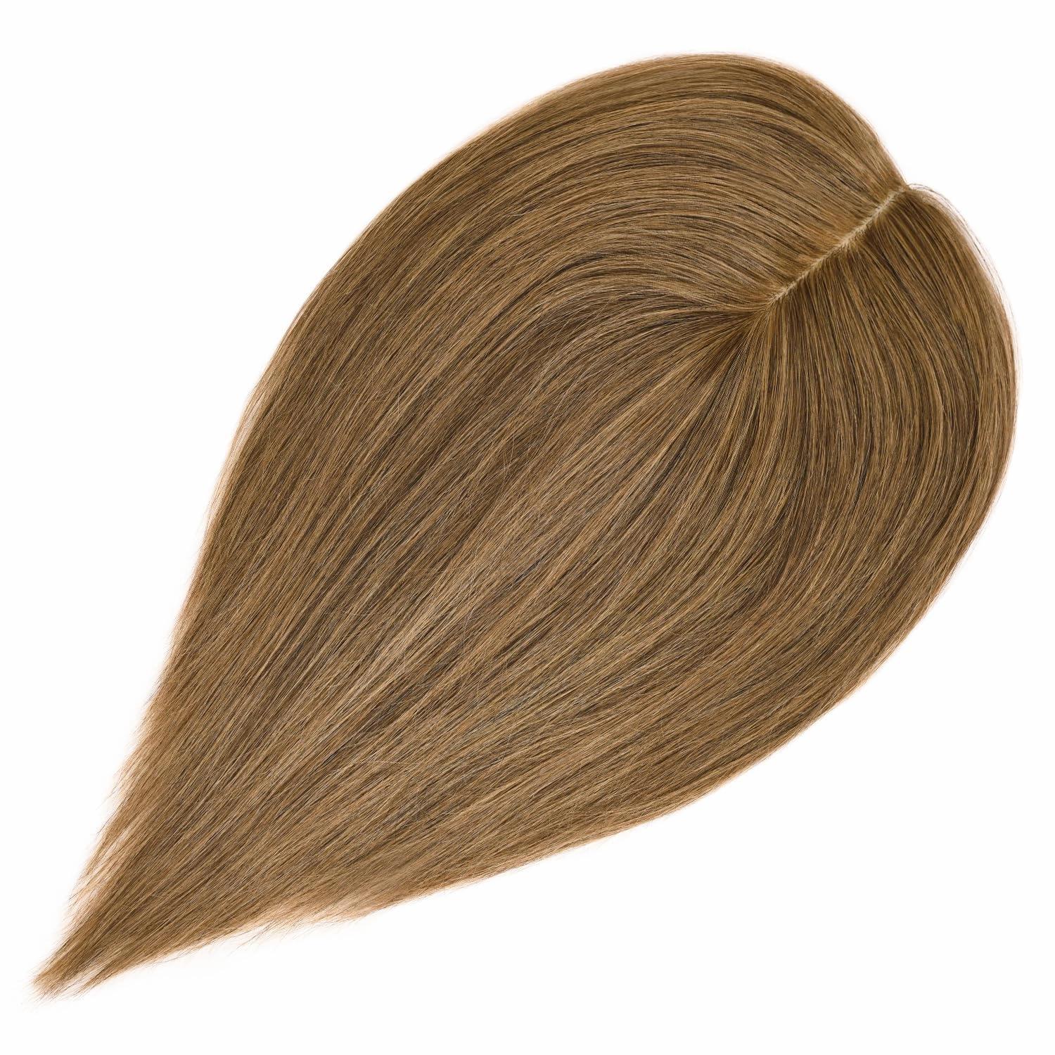 Clip in Human Hair Toppers Seamless Hairpiece Toupee for Women Lace Base Topper for Thicking Hair Natural Short Hair 6 Inch