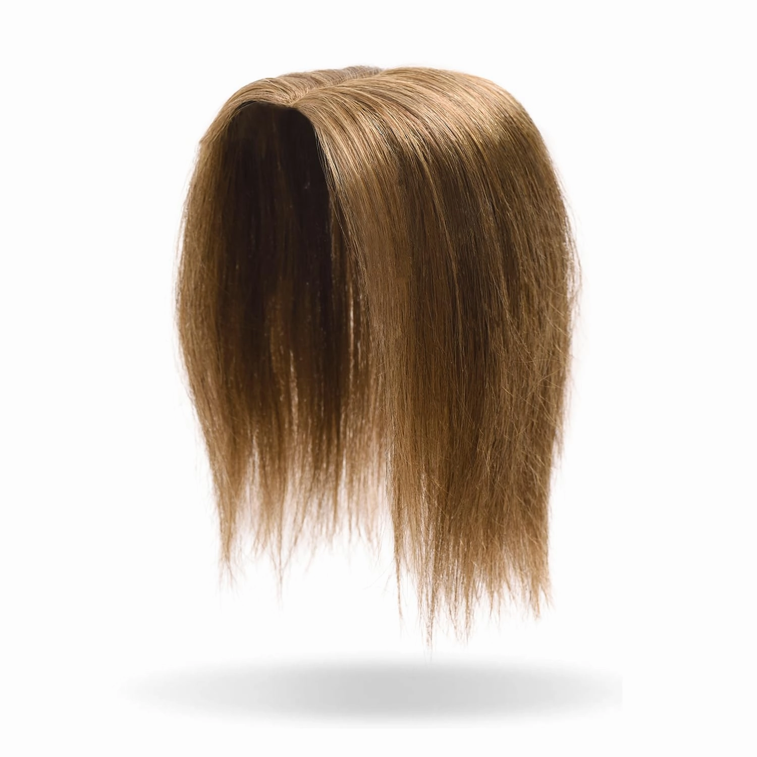 Clip in Human Hair Toppers Seamless Hairpiece Toupee for Women Lace Base Topper for Thicking Hair Natural Short Hair 6 Inch