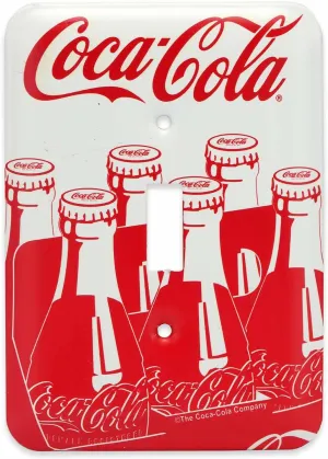 Coca-Cola Bottles Light Switch Plate - Vintage Coca-Cola Switch Plate Decoration for Kitchen, Dining Room or Man Cave