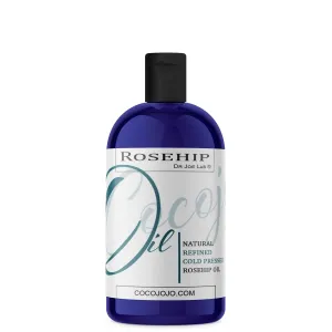 cocojojo Rosehip Oil for Face, Rose Oil for Face, Rose Hip Oil for Face, Rosehip Oil, Pure Refined Cold Pressed All Natural for Hair Skin Face Body Nails Jojoba Oil - 16 Oz