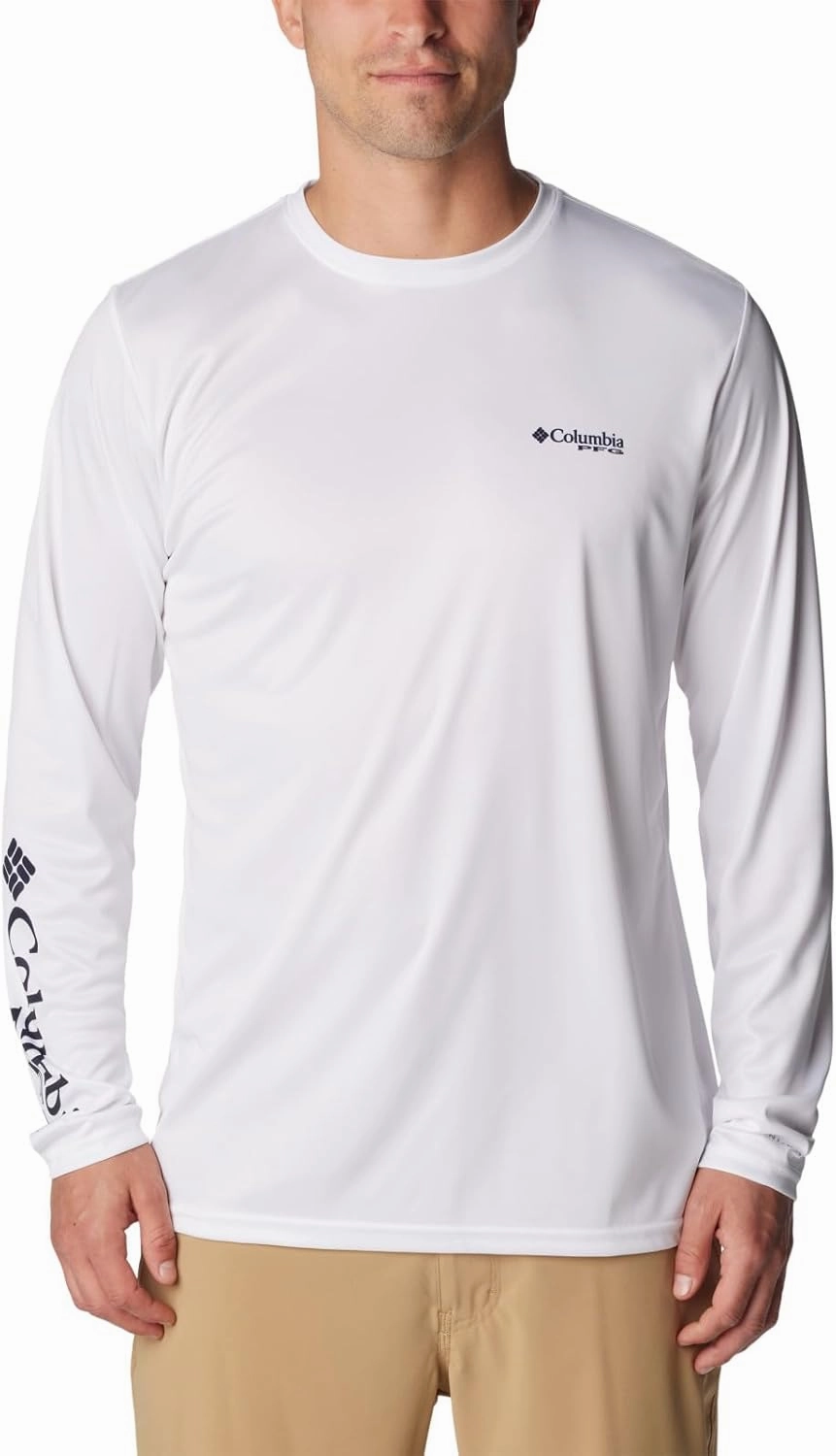 Columbia Men's Terminal Tackle PFG Fins and Stripes Long Sleeve