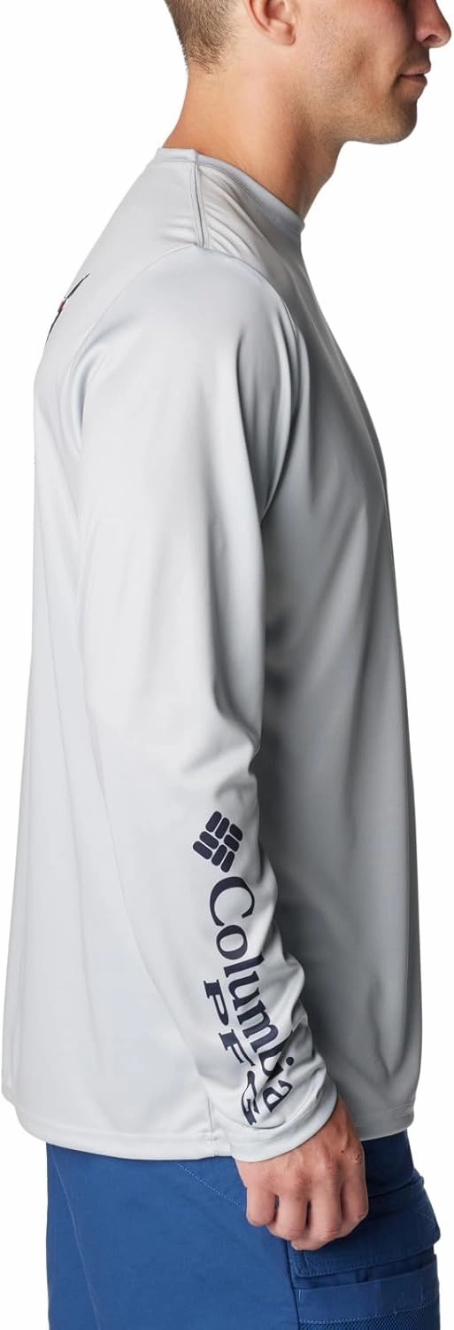 Columbia Men's Terminal Tackle PFG Fins and Stripes Long Sleeve