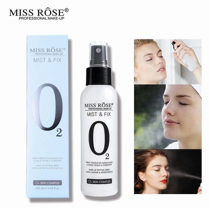 Convenient Weather-resistant MISS ROSE Fix Spray Setting & O2 Mist
