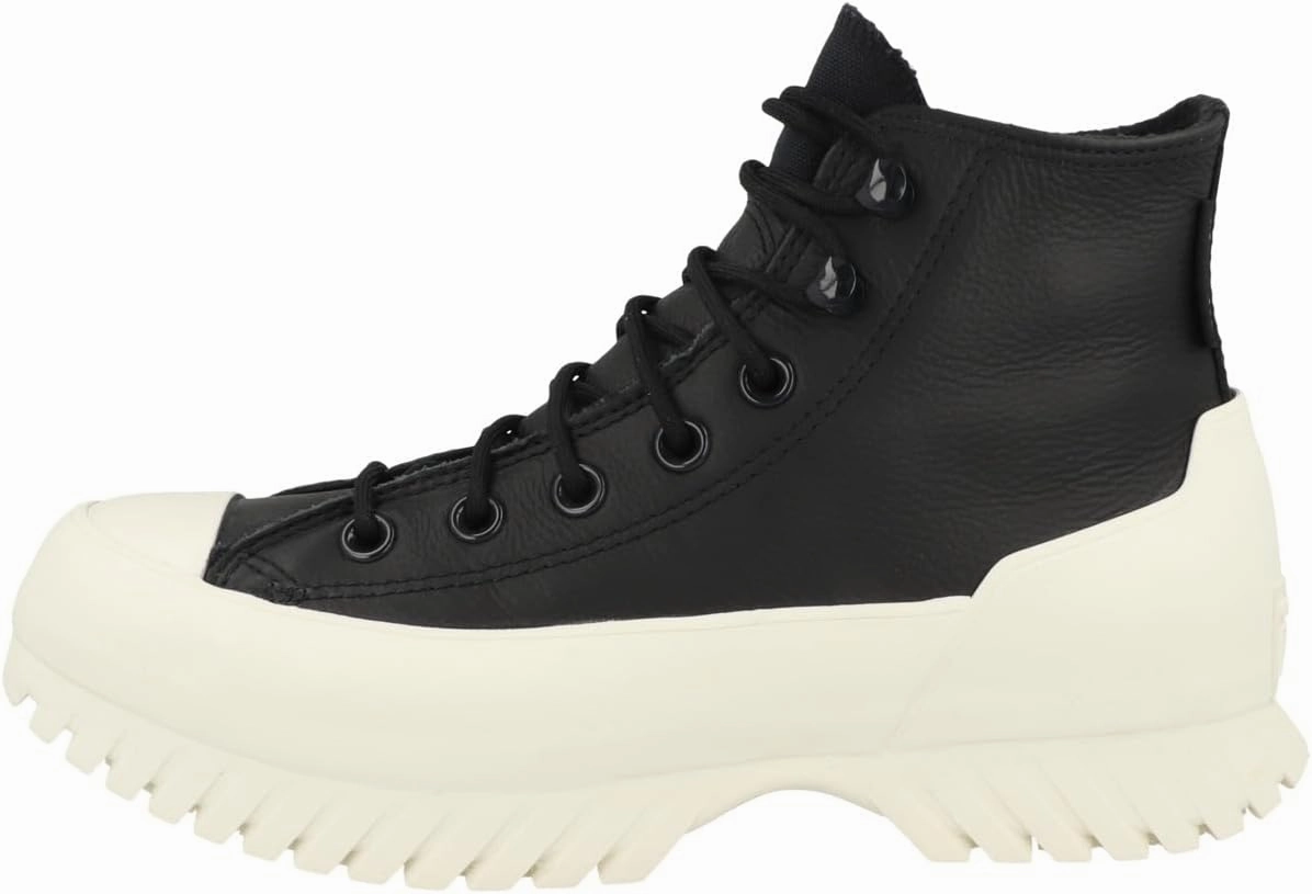 Converse Chuck Taylor All Star Lugged Winter 2.0 Unisex Shoes Size 7, Color: Black/Bold Mandarin/Egret