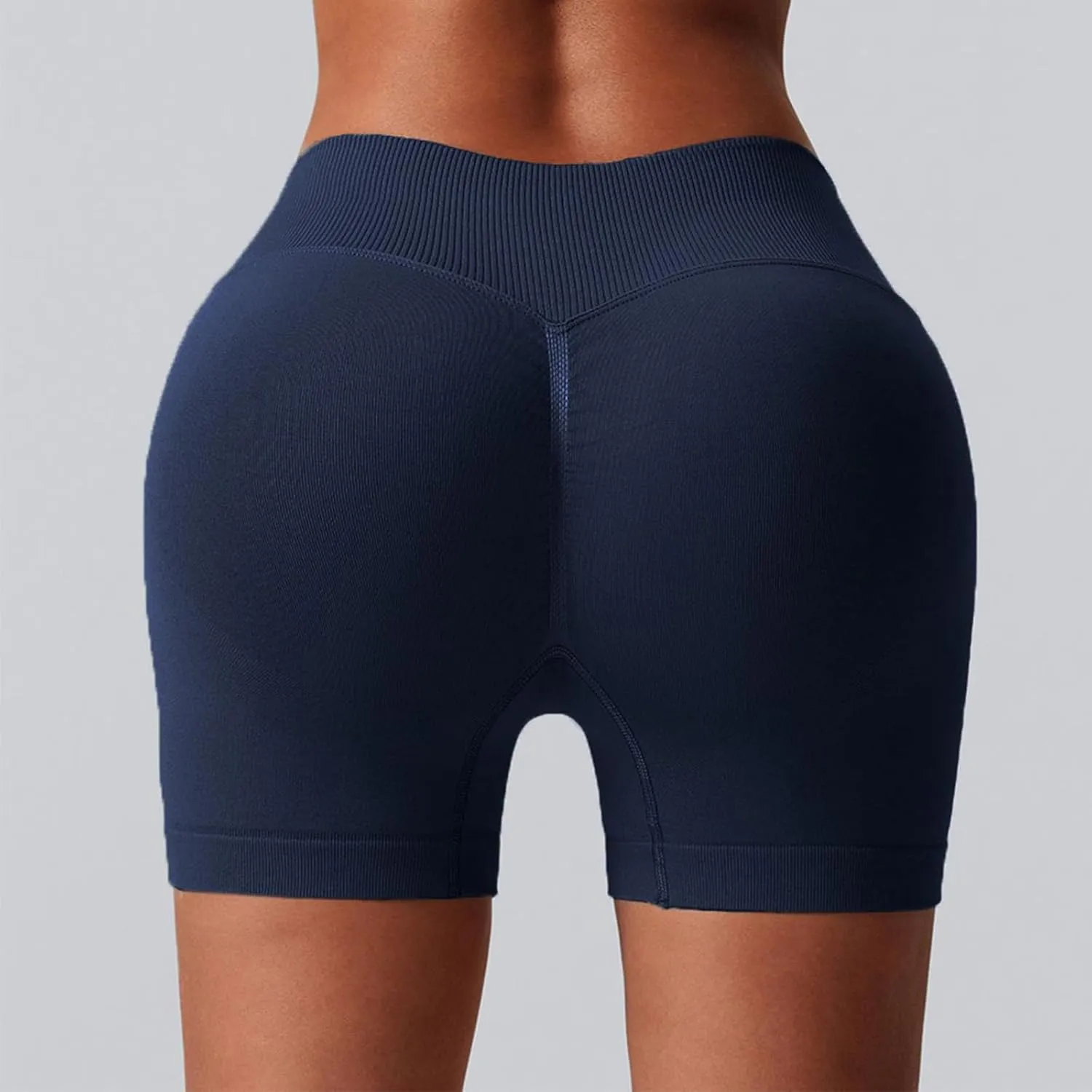 Coume 3 Pack Workout Shorts for Women Waist Seamless High Cross Scrunch Butt Lifting Biker Gym Yoga Athletic Booty Shorts