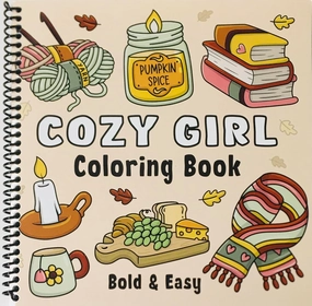 Cozy Girl Coloring Book: Bold and Easy Hygge Inspired Designs for Adults and Teens. Simple, Cute Illustrations with Thick Lines (Bold & Easy Spiral-bound – June 23, 2024