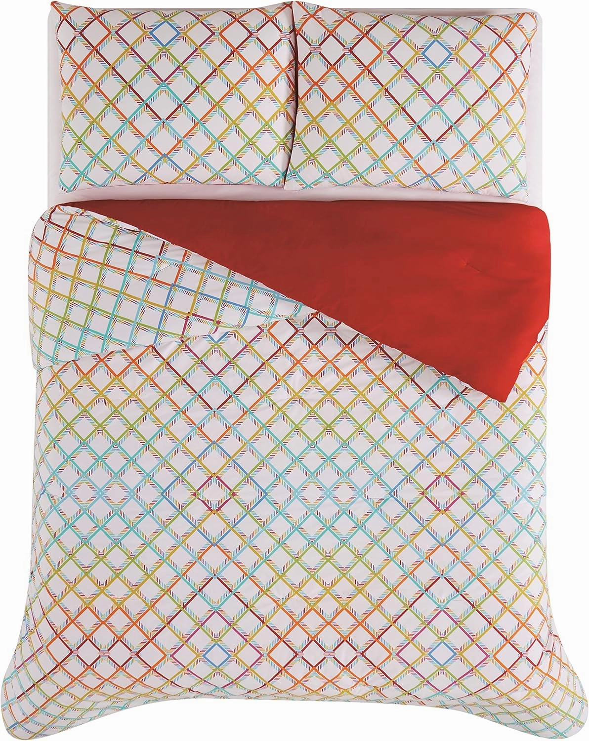Crayola Happy Plaid 2 Piece Twin Comforter Set