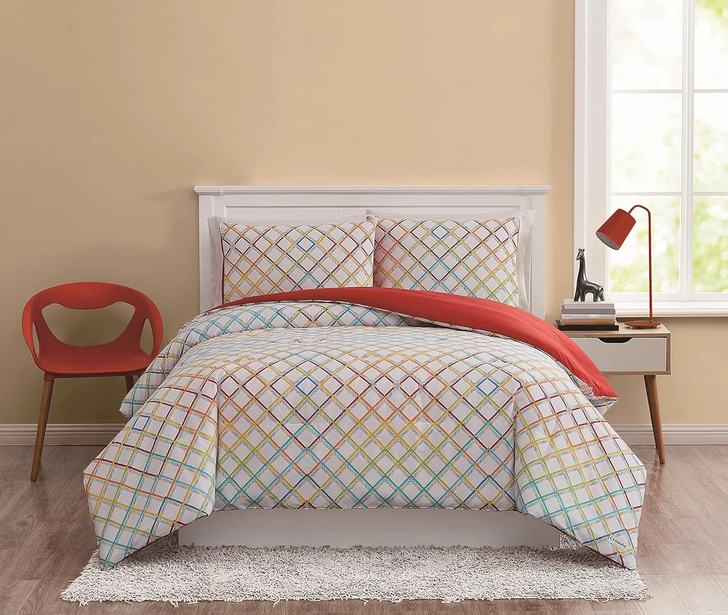 Crayola Happy Plaid 2 Piece Twin Comforter Set