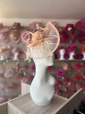 Crescent Design Half Disc Nude Wedding Fascinator