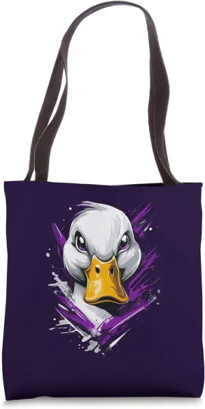 Cute Duck with Yellow Beak Tote Bag