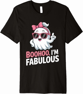 Cute Ghost Funny Halloween Boohoo I'm Fabulous Premium T-Shirt
