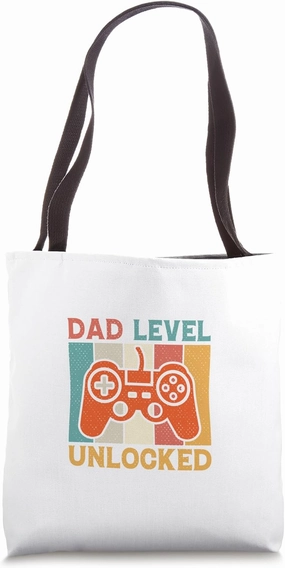 Dad Level Unlocked Bold Gamer Attitude Worn Loud And Proud Tote Bag