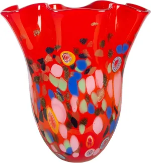 Dale Tiffany AV22247 Art Glass Vase 14.5" Tall Alton Trail Handcrafted Murano-Style Vase for Home Décor, Living Room, Bed Room, Home Office and Gift