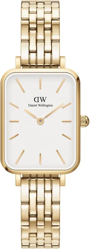 Daniel Wellington Quadro 5-Link Bezel Women's Watch – 20x26mm Square Case, Stainless Steel Strap, Japanese Quartz Movement, Water Resistant, Analog Watch for Women