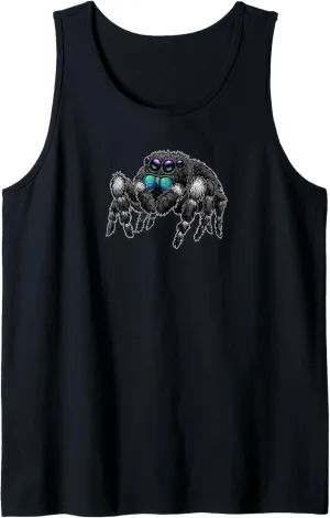 Daring Bold Jumping Spider Phidippus Audax Cute Arachnid Tank Top