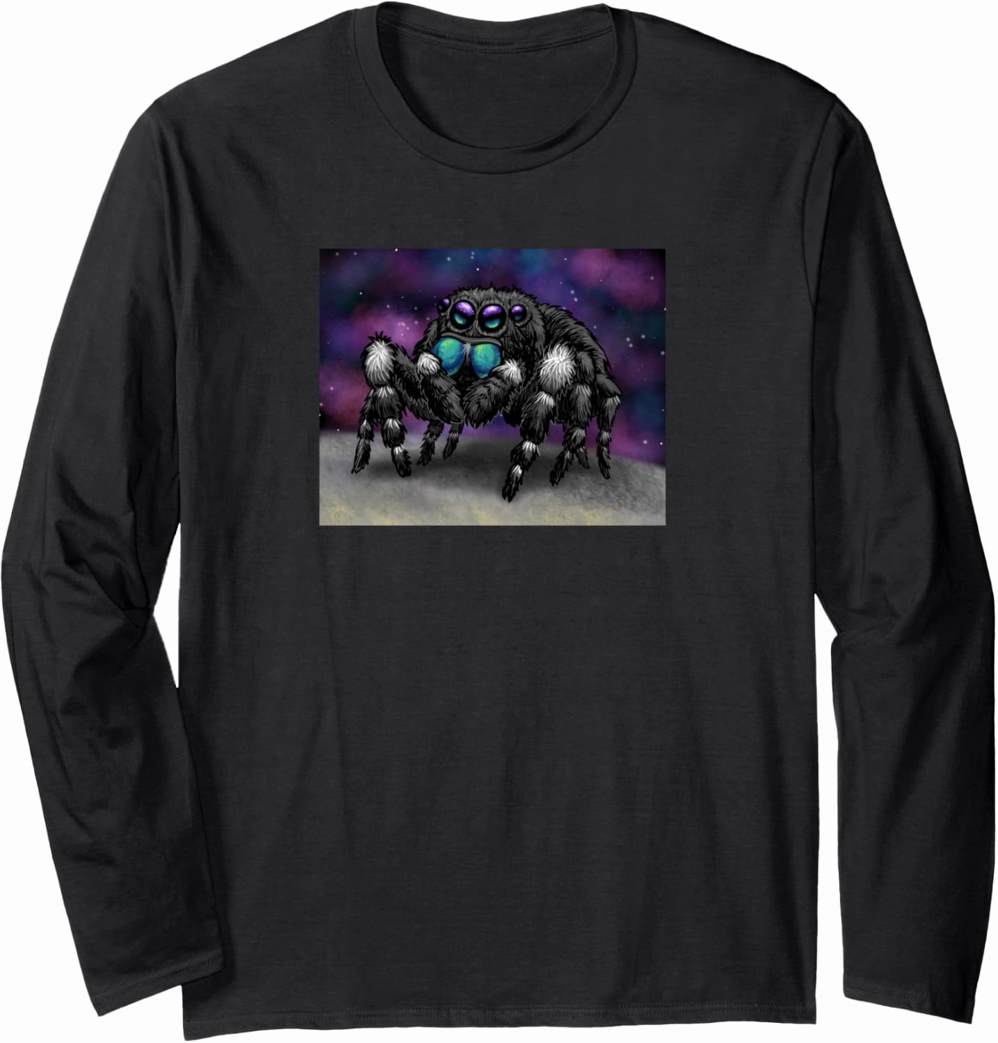 Daring Bold Jumping Spider Phidippus Audax Cute Arachnid Long Sleeve T-Shirt