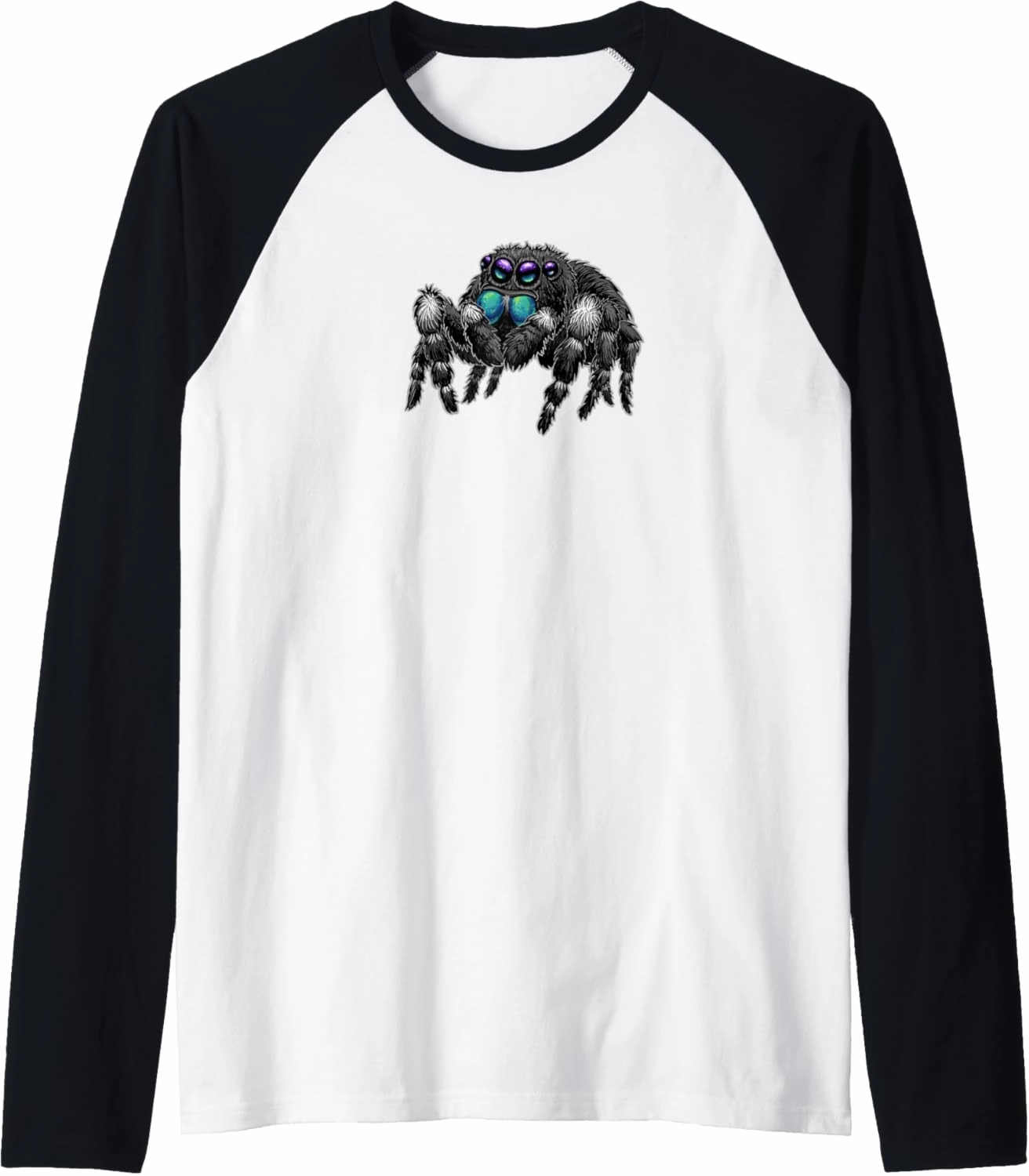 Daring Bold Jumping Spider Phidippus Audax Cute Arachnid Raglan Baseball Tee