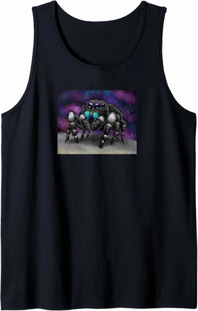 Daring Bold Jumping Spider Phidippus Audax Cute Arachnid Tank Top