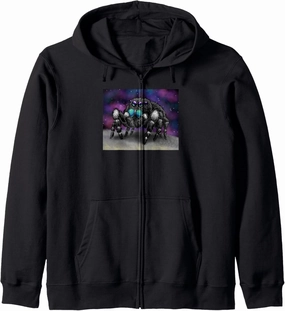 Daring Bold Jumping Spider Phidippus Audax Cute Arachnid Zip Hoodie