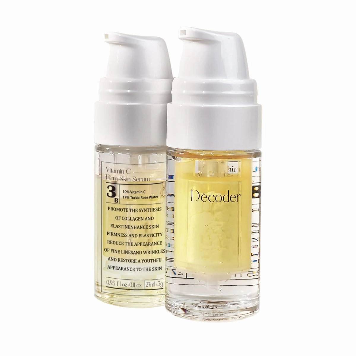 Decoder Dual-Chamber Vitamin C Face Oil with 10% Vitamin C Powder, 17% Turkish Rose Water & Niacinamide – Fresh Lock Technology for Vibrant Skin, Hydrating & Antioxidant Protection, 1oz