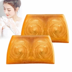 Deep Cleansing Moisturizing Golden Perfume Soap, Hydrating and moisturizing Gold Soap, Silky Nourishment Gold for Face and Body (2 Pcs)
