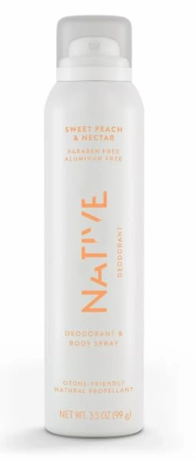Deodorant and Body Spray, Sweet Peach & Nectar, Aluminum-Free, for Women and Men, 3.5 oz (1 Pack, Package May Vary)