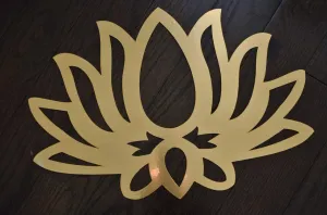 Desi Favors Lotus MDF Cutout for Indian Backdrop | Varalakshmi Pooja Decor, Wedding, Housewarming Decor, Diwali Pooja Decoration, | 11x16 Inch (Pack of 1)