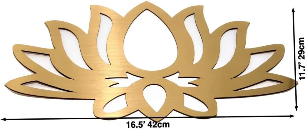 Desi Favors Lotus MDF Cutout for Indian Backdrop | Varalakshmi Pooja Decor, Wedding, Housewarming Decor, Diwali Pooja Decoration, | 11x16 Inch (Pack of 1)